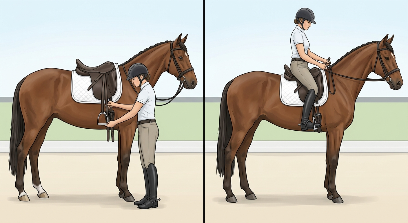 Réglage des étriers à pied et à cheval