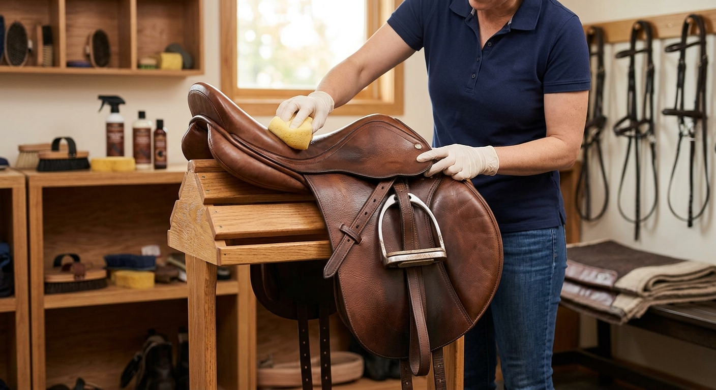 Entretien d'une selle en cuir