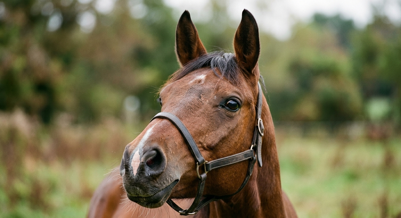 Tête de cheval avec orientation des oreilles